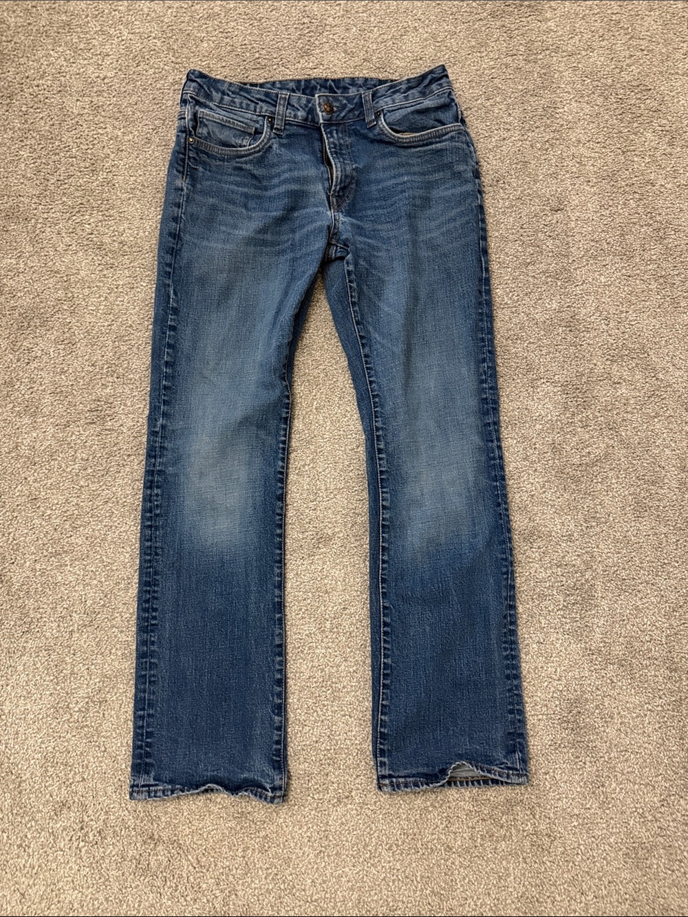 Buffalo David Bitton Men's Blue Straight-Leg Jeans